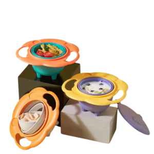 Prato com tampa e rotação de 360 graus para alimentação