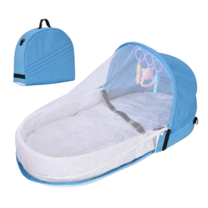 Berço portátil, Alcofa com rede e toldo, Trocador de bebê, Alcofa dobrável
